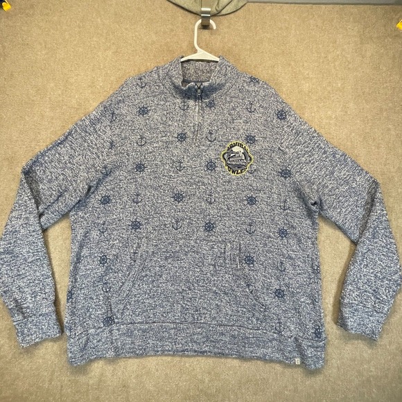 Disney 28 & Main Admiral Fowler Sweater Men's 2XL 1/4 Zip Pullover Cotton Ferry - Picture 1 of 13